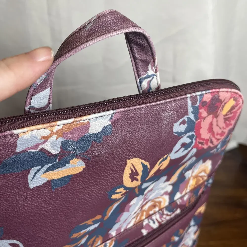 Matilda Jane Plum Perfect Floral Backpack Purse Bag 13